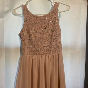 Knee length cream colored dress
